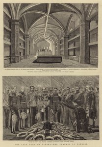 De overleden hertog van Albany, de begrafenis in Windsor